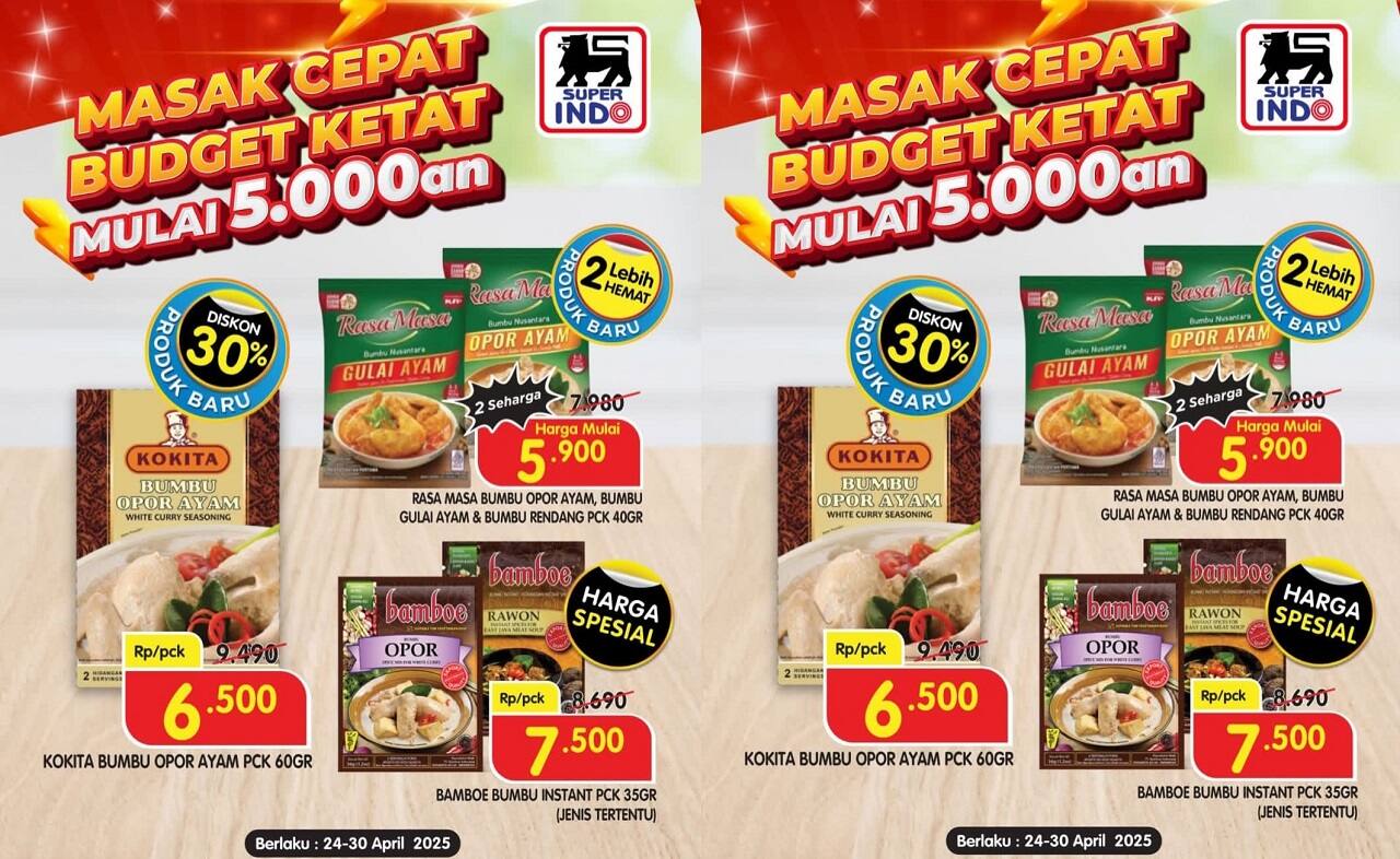 WOW! Promo Superindo TERDAHSYAT Periode 24-30 April 2025: Masak Enak dan Hemat Mulai 5 Ribuan!