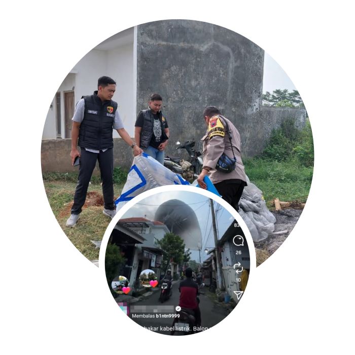 Balon Udara Remaja Mumet Nyangkut di Tiang Listrik di Podo Pekalongan, Polisi Turun Tangan