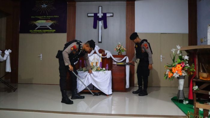 Polres Pekalongan Sterilisasi Gereja di Kabupaten Pekalongan