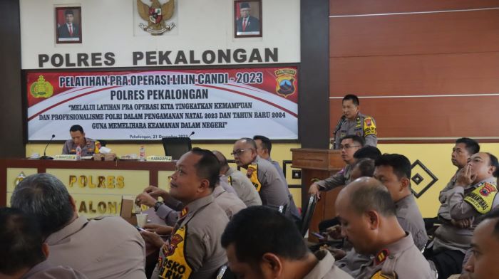 Jelang Operasi Lilin Candi 2023, Polres Pekalongan Gelar Latihan Pra Operasi