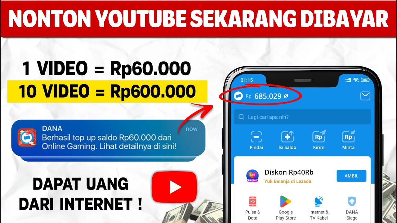 Aplikasi Streaming Penghasil Saldo DANA RP600.000 Perhari yang Terbukti Membayar! Dapat Uang dari Internet
