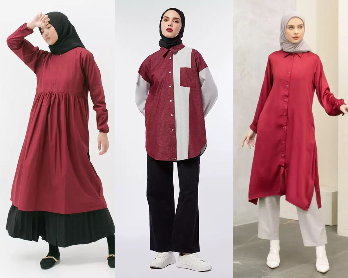 Tampil Berani dengan Pilihan Baju Lebaran Elegan Berwarna Merah, Mix and Match Tren Fashion Ramadhan Terbaru