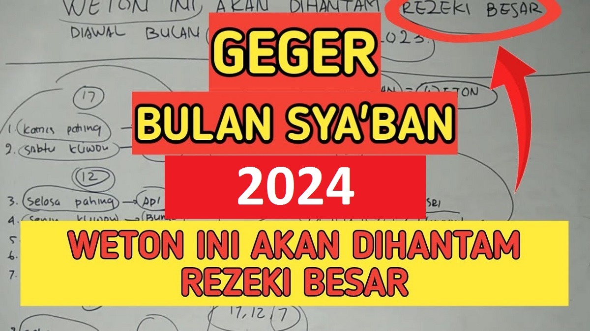 Primbon Jawa: Inilah 7 Weton yang Akan Ketiban Rezeki Berlimpah Pada Bulan Sya'ban, Ada Weton Kalian?