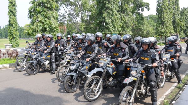 Antisipasi Potensi Gangguan Pasca Pungut Suara, Polres Pekalongan Gelar Latihan Power On Hand