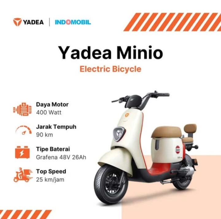 Sepeda Listrik Terlaris! Yadea Minio Memiliki Desain Unik dan Modern, Ini Dia Spesifikasi dan Harganya