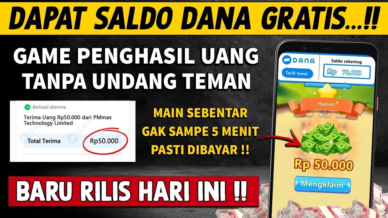 Game Penghasil Saldo DANA Tanpa Undang Teman! Dapatkan Bonus Rp900.000 Hanya dengan Bermain