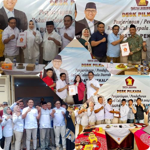 Tujuh Tokoh Ramaikan Bursa Pendaftaran Calon Kepala Daerah di Gerindra Kabupaten Pekalongan di Pilkada 2024