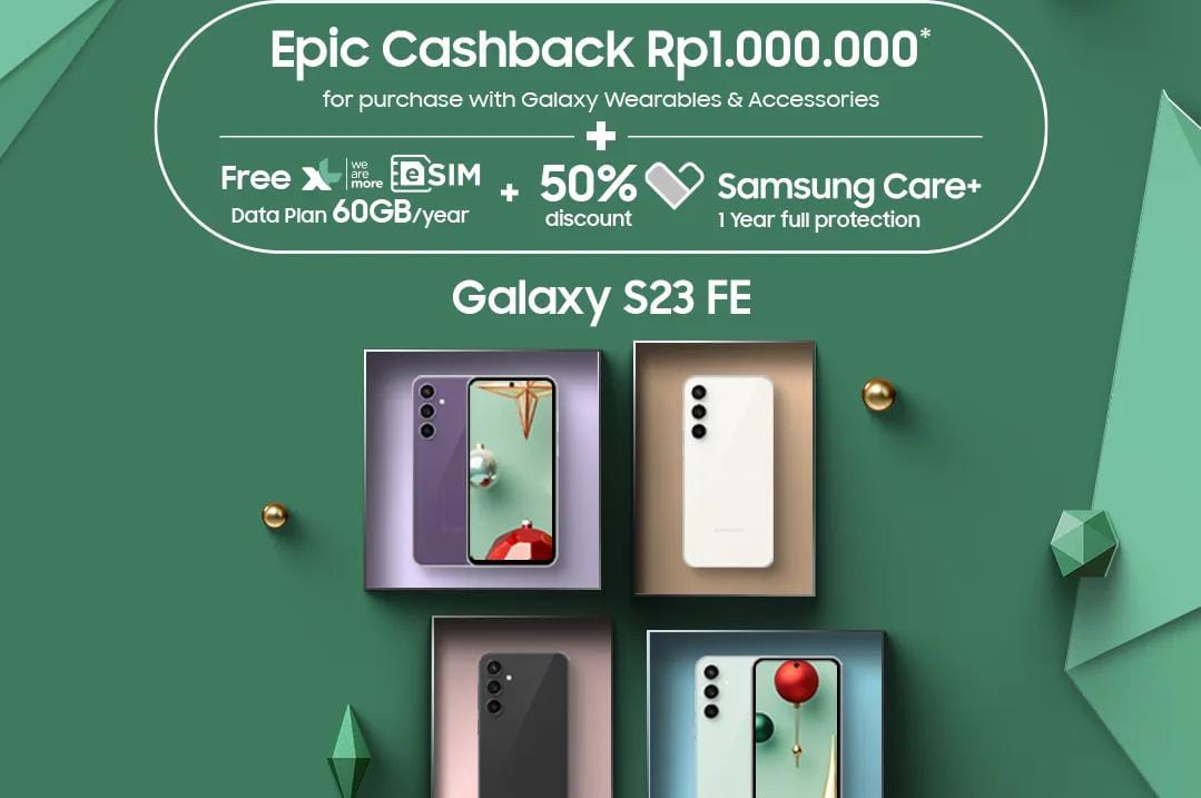 Sambut 2024 dengan Samsung Galaxy S23 FE, Diskon Hingga 1 Juta Rupiah!