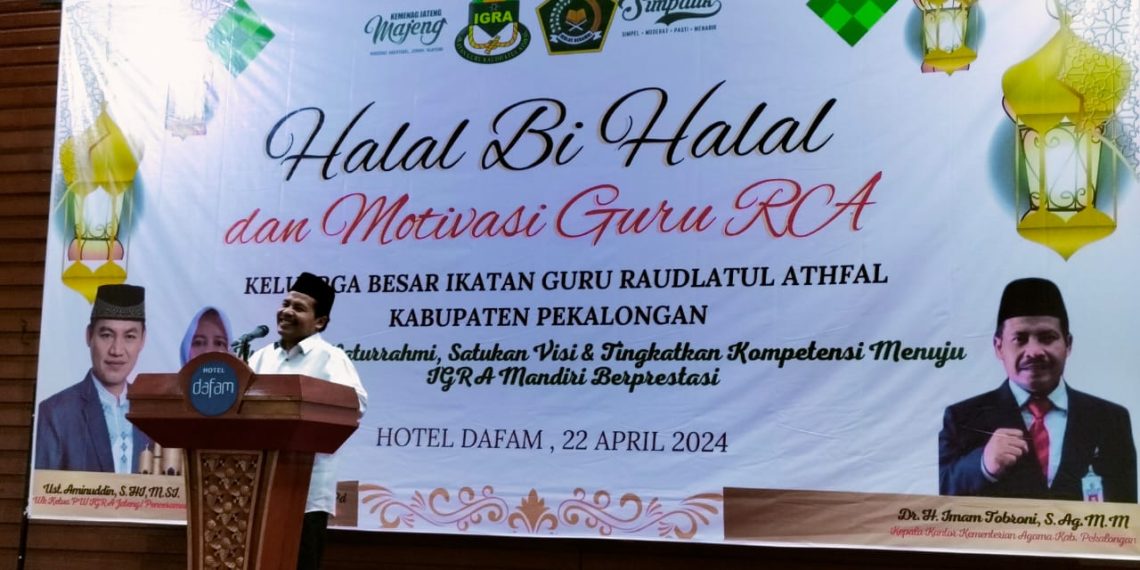 Imam Tobroni Berikan Arahan dalam Acara Halal Bi Halal dan Pembinaan Motivasi Guru RA