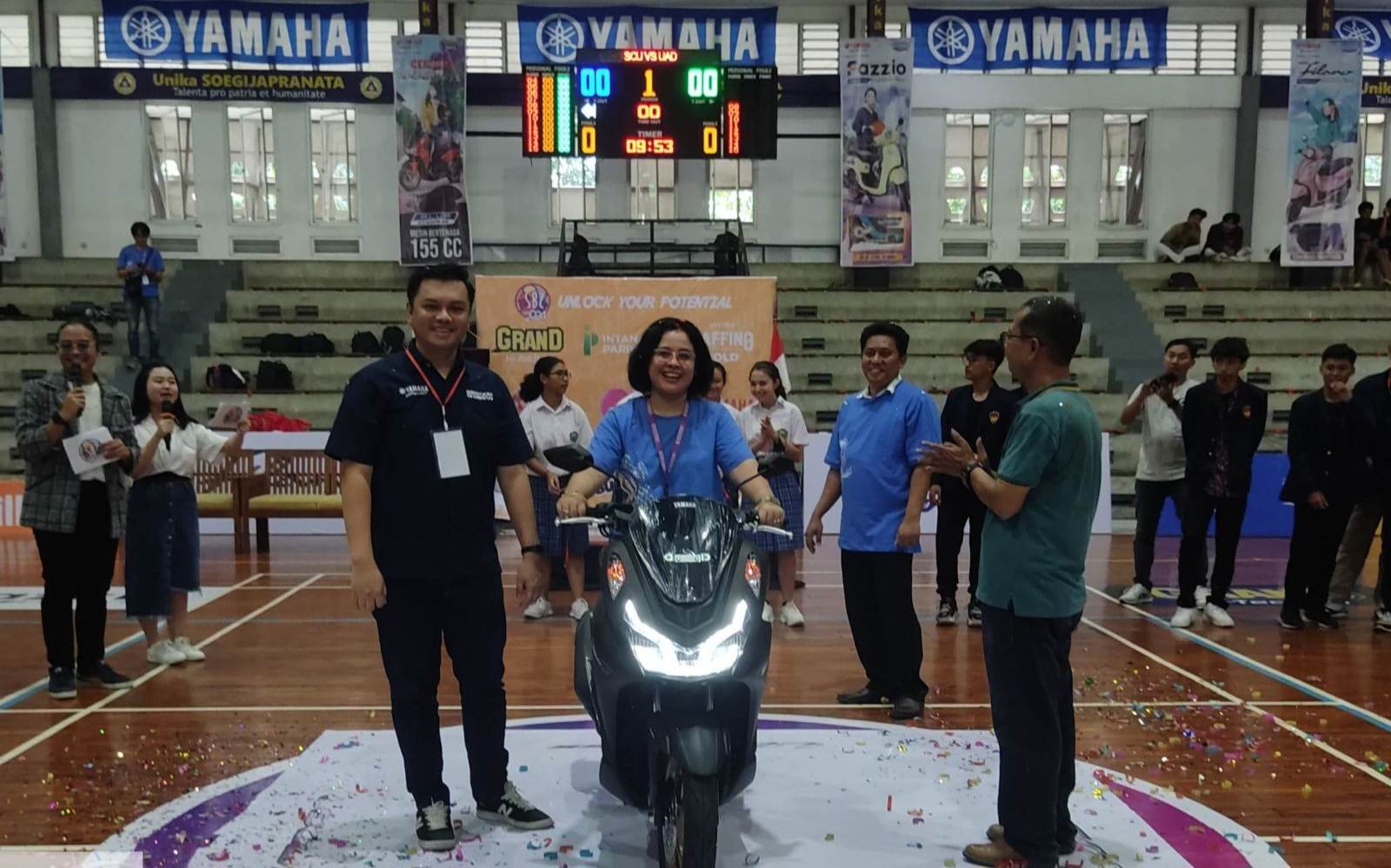 Rektor Unika Semarang Ucapkan  Terima Kasih Pada Yamaha Atas Dukungannya Pada Liga Basket Soegijapranata