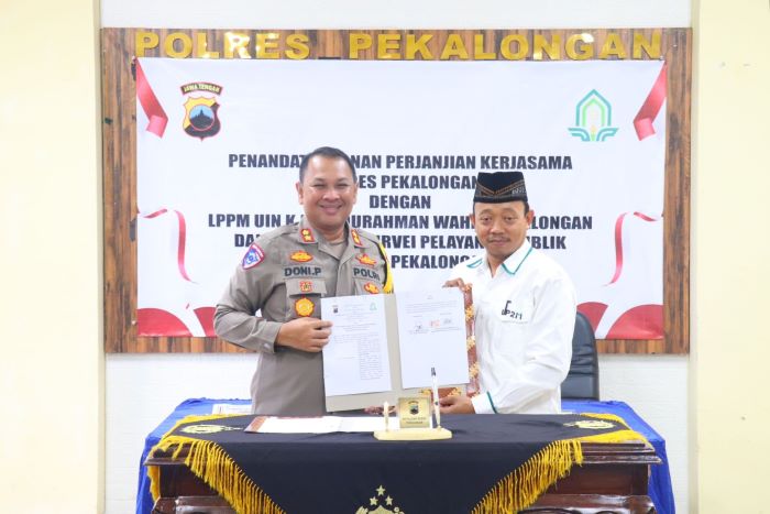 Polres Pekalongan dan LPPM UIN Gus Dur Jalin Kerjasama Survei Pelayanan Publik