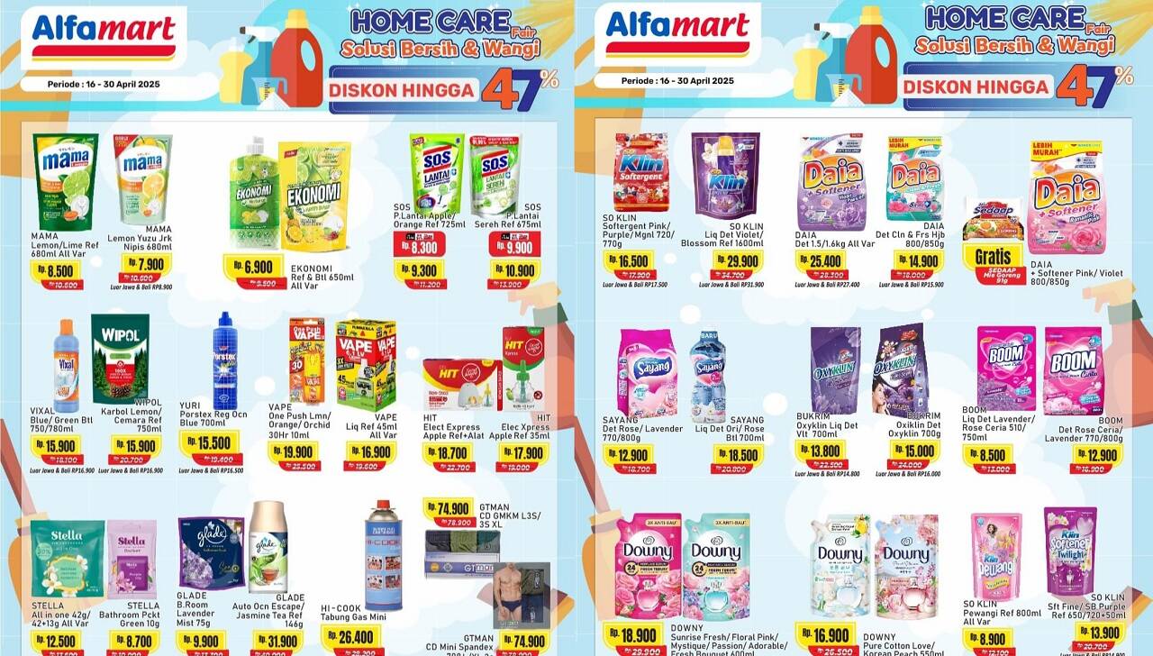 CUMA 5 HARI! Promo Alfamart April 2025, Sunlight Cuma Rp8.900 dan Banyak Diskon Gila Lainnya!