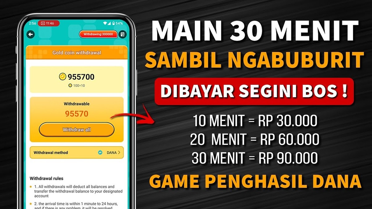 Game Penghasil Saldo DANA 2025: Terbukti Membayar, Tanpa Undang Teman! 30 Menit Dibayar Rp90.000