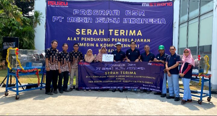 PT Mesin Isuzu Indonesia Hibahkan Engine untuk SMK Negeri 1 Karangdadap