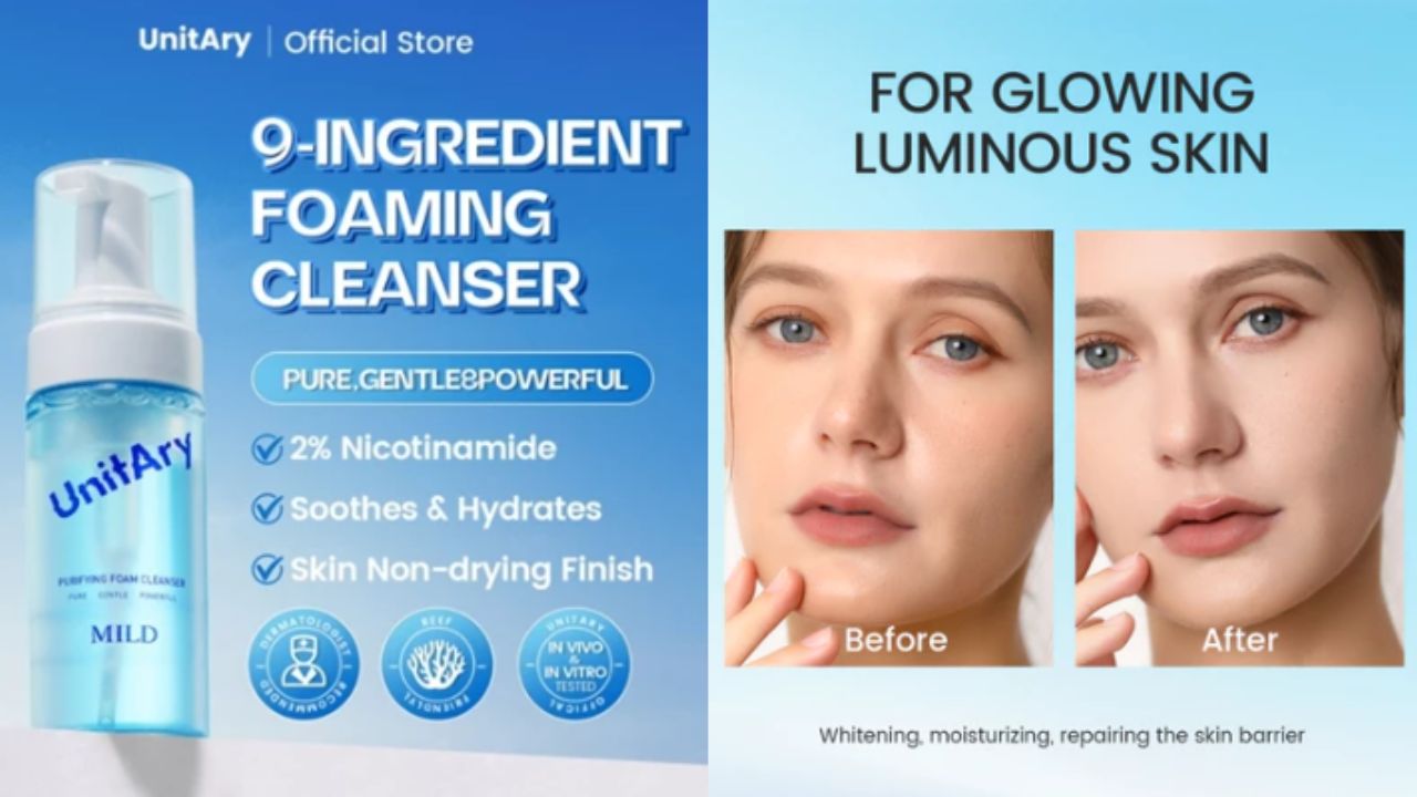 NEW LAUNCH! Review Unitary 9-Ingredient Foam Ingcleanser untuk Membersihkan Minyak Berlebih di Wajah