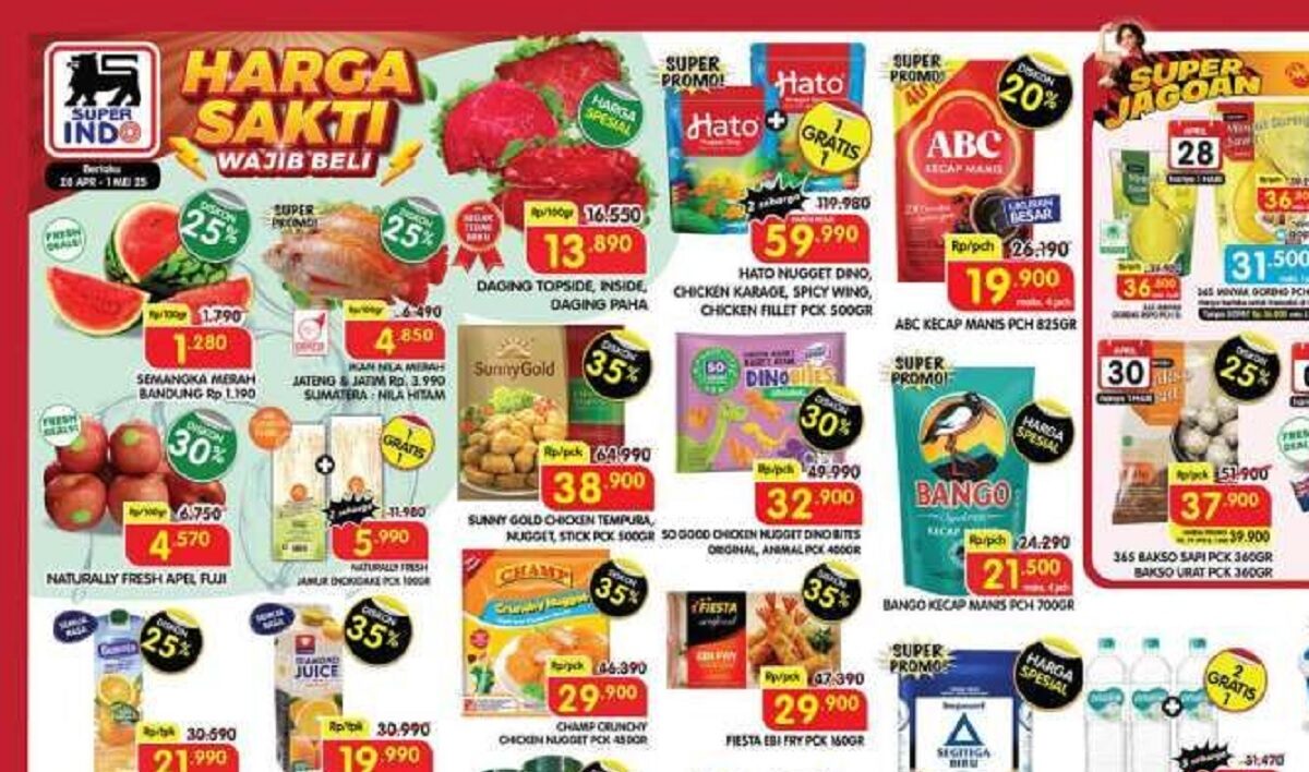 Diskon Hingga 30% di Superindo Weekday 28 April - 1 Mei 2025, Belanja Hemat Popok dan Minyak Goreng!