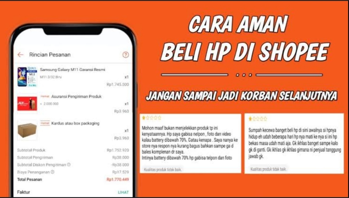 6 Cara Aman Beli HP di Shopee, Wajib Pahami Agar Tidak Kena Tipu!