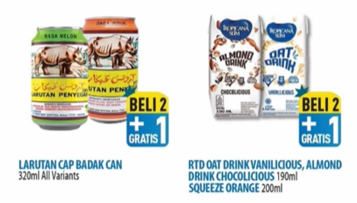 Beli 2 gratis 1, Promo Spesial Air Mineral, Tropicana, dan Entrasol di Hypermart Pekalongan