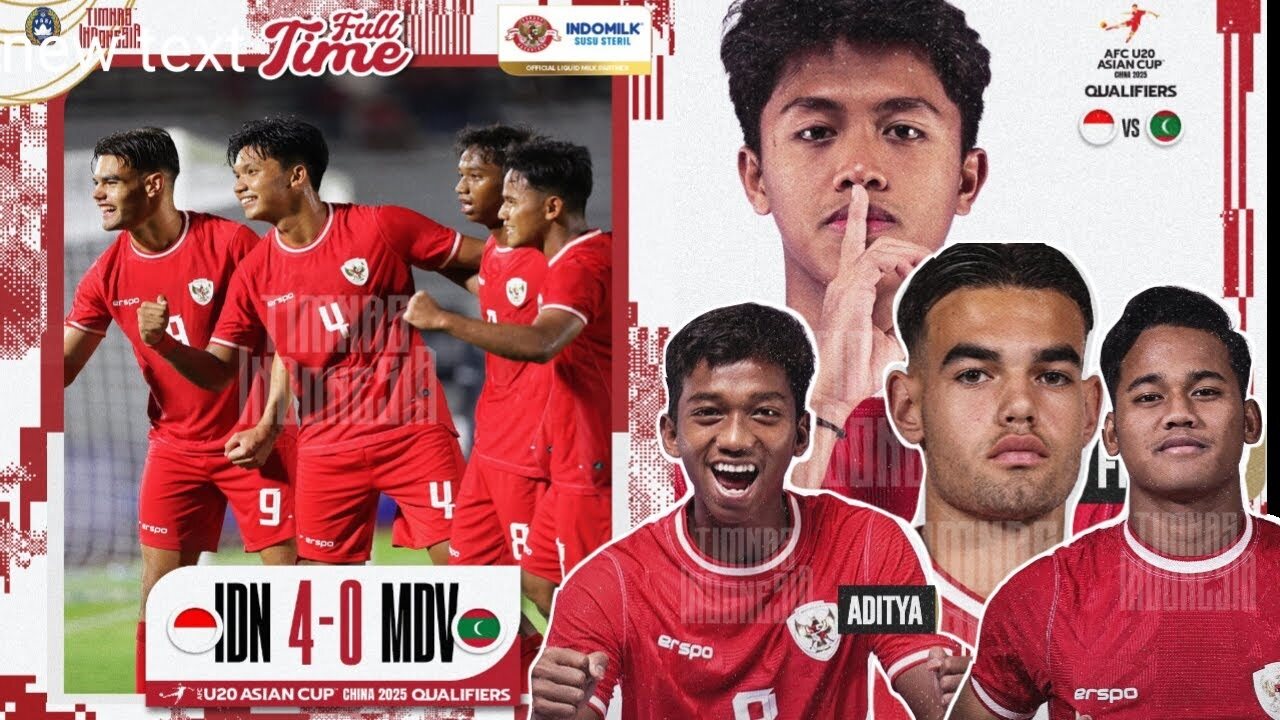 Tanpa Welber Jardim dan Arkhan kaka, Timnas Indonesia U-20 Hajar Maladewa U-20 Tanpa Balas