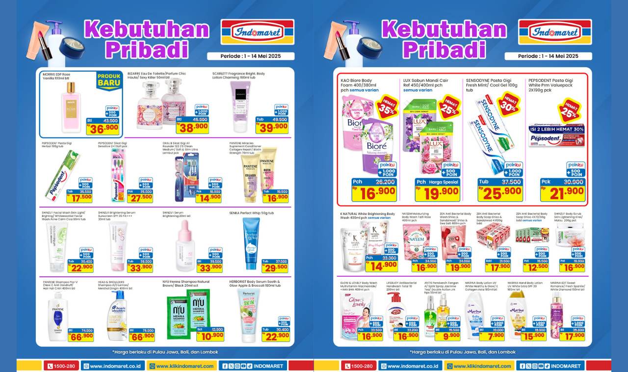 Super Hemat Belanja Kebutuhan Pribadi di Indomaret, Diskon Gede Mulai Rp13 Ribuan!