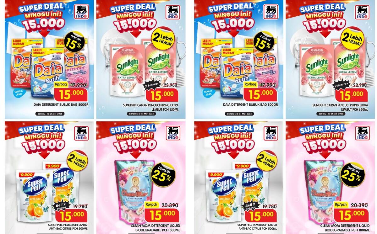 Super Deal Superindo Minggu Ini Diskon Hingga 25% Mulai Rp15.000! Wajib Borong Sekarang!