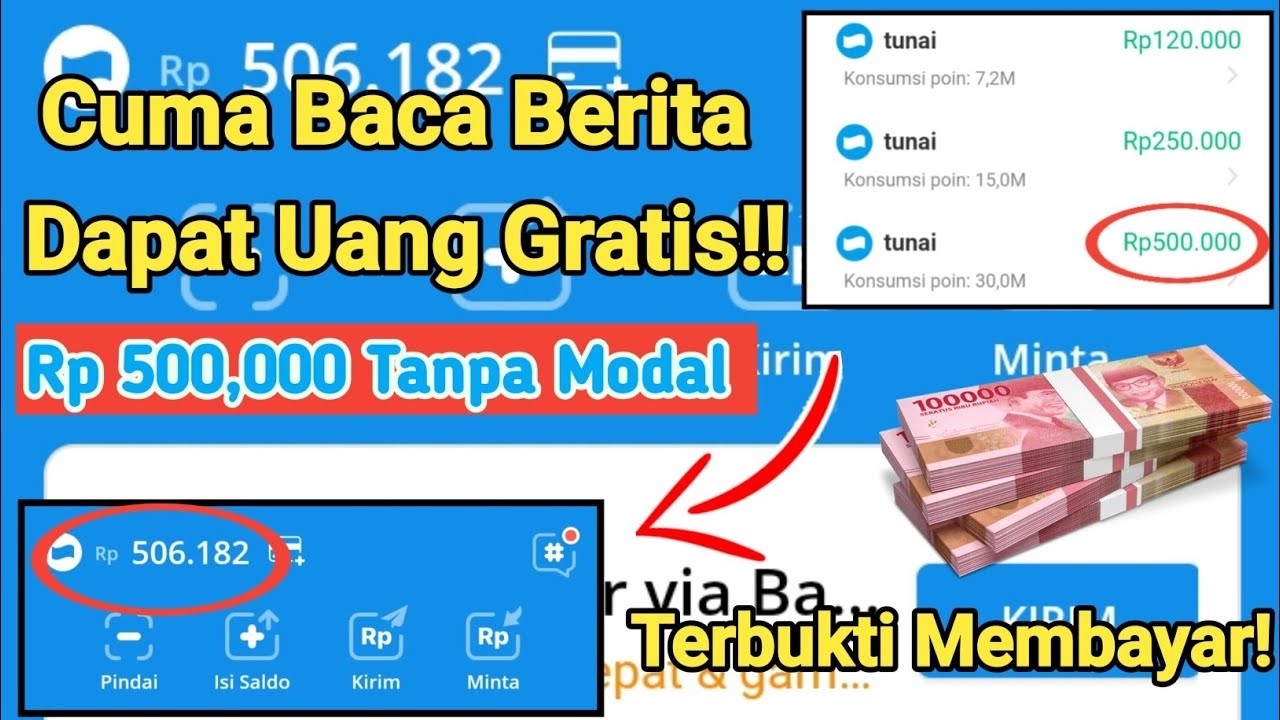 Kuota Terbatas! Cara Dapat Saldo DANA Gratis Rp750.000 Hanya Baca Berita dan Nonton Video!