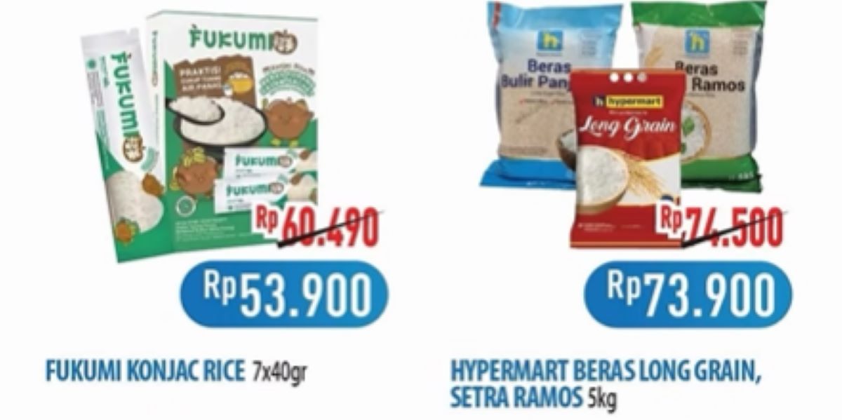  Cuma Sampai Hari ini, Promo Gede-gedean Produk Beras dan Mie Instan di Hypermart Pekalongan 