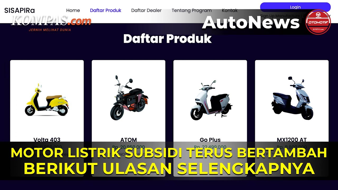 Kuota Semakin Menipis! Simak, 5 Motor Listrik Subsidi yang Murah dan Mampu Menempuh Jarak Jauh