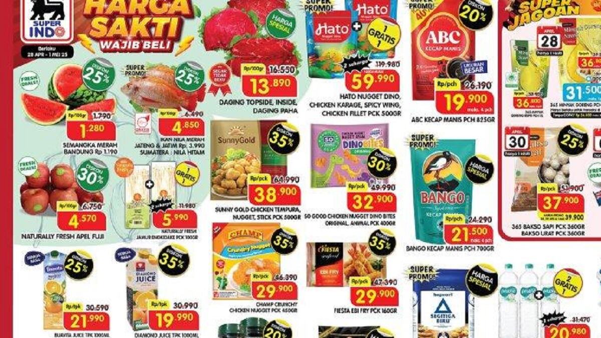 Gila-Gilaan! Promo Superindo Periode 29 April-1 Mei 2025, Diskon Besar Hingga 45% Wajib Kalian Sikat!