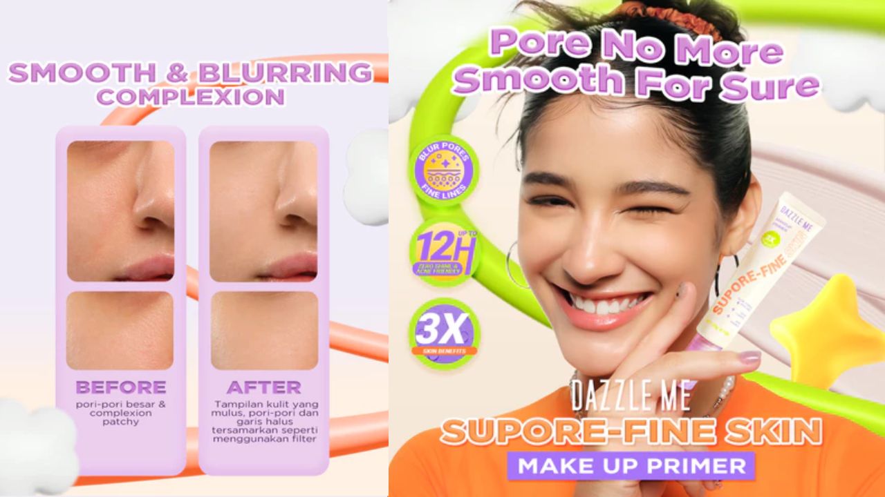 Review Dazzle Me Supore-Fine Skin Makeup Primer, Beneran Bisa Tahan 12 Jam?