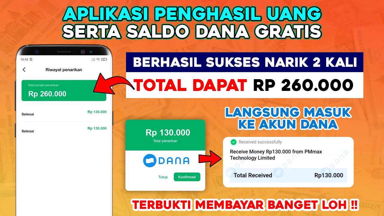 Pemula Gajian 260 Ribu Sehari! Cuma Downoald Aplikasi Penghasil Uang Serta Saldo Dana Gratis