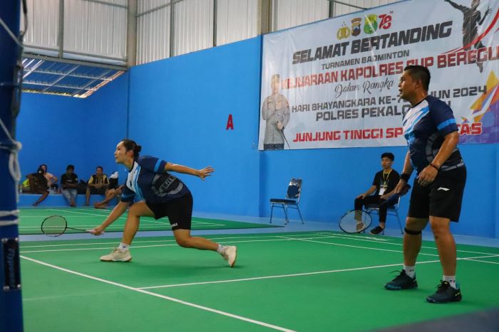 Kenalkan Lapangan Badminton Wicaksana Laghawa, Digelar Turnamen Badminton Kapolres Pekalongan Cup 2024 