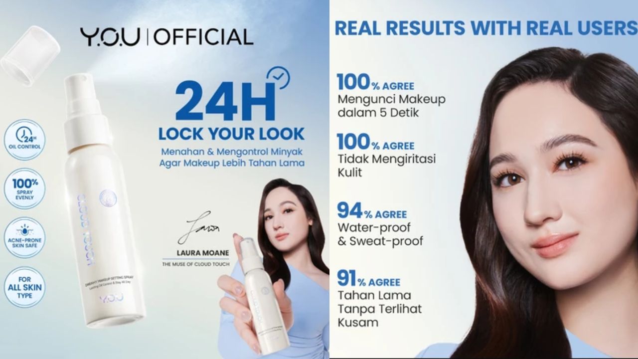 Review YOU Cloud Touch Dreamy Makeup Setting Spray, Mengontrol Minyak 24 Jam