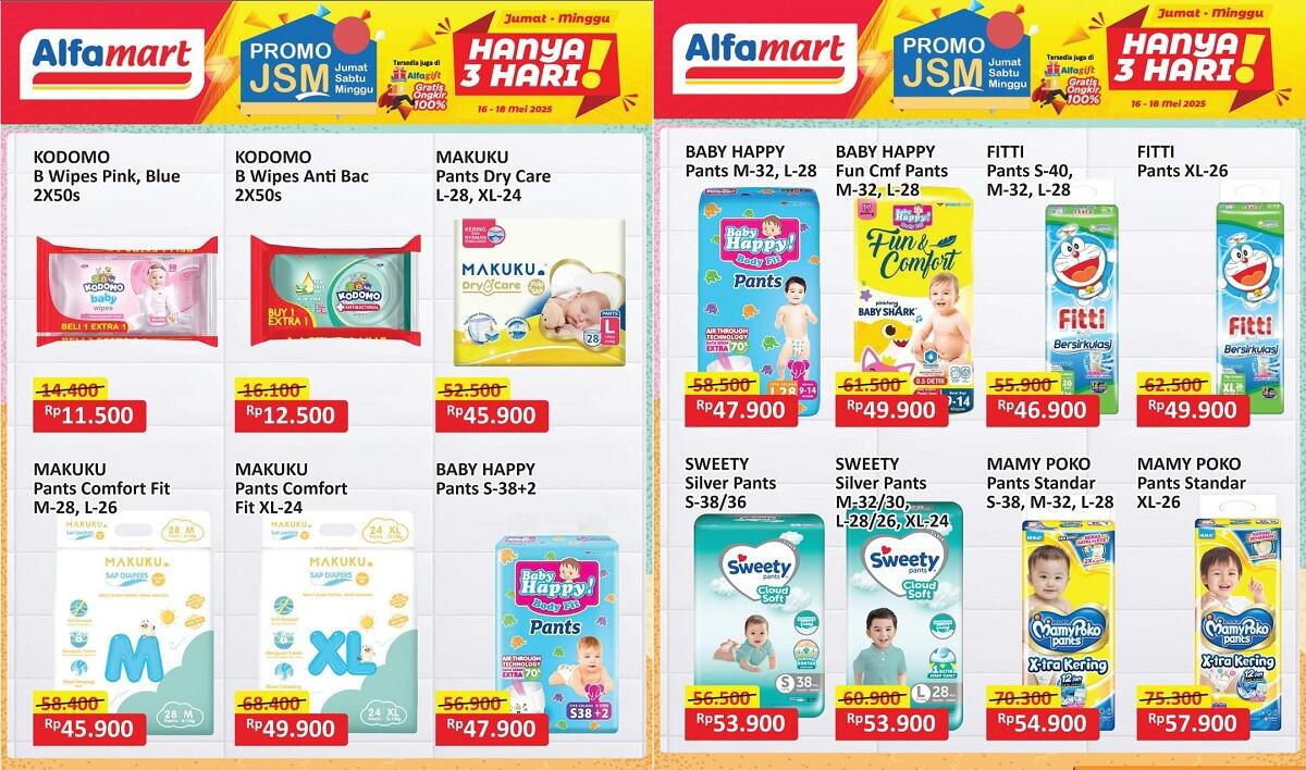 Diskon Popok Bayi hingga 40%! Cuma 3 Hari di Alfamart, Buruan Serbu Sebelum Kehabisan! Mulai Rp40 Ribuan