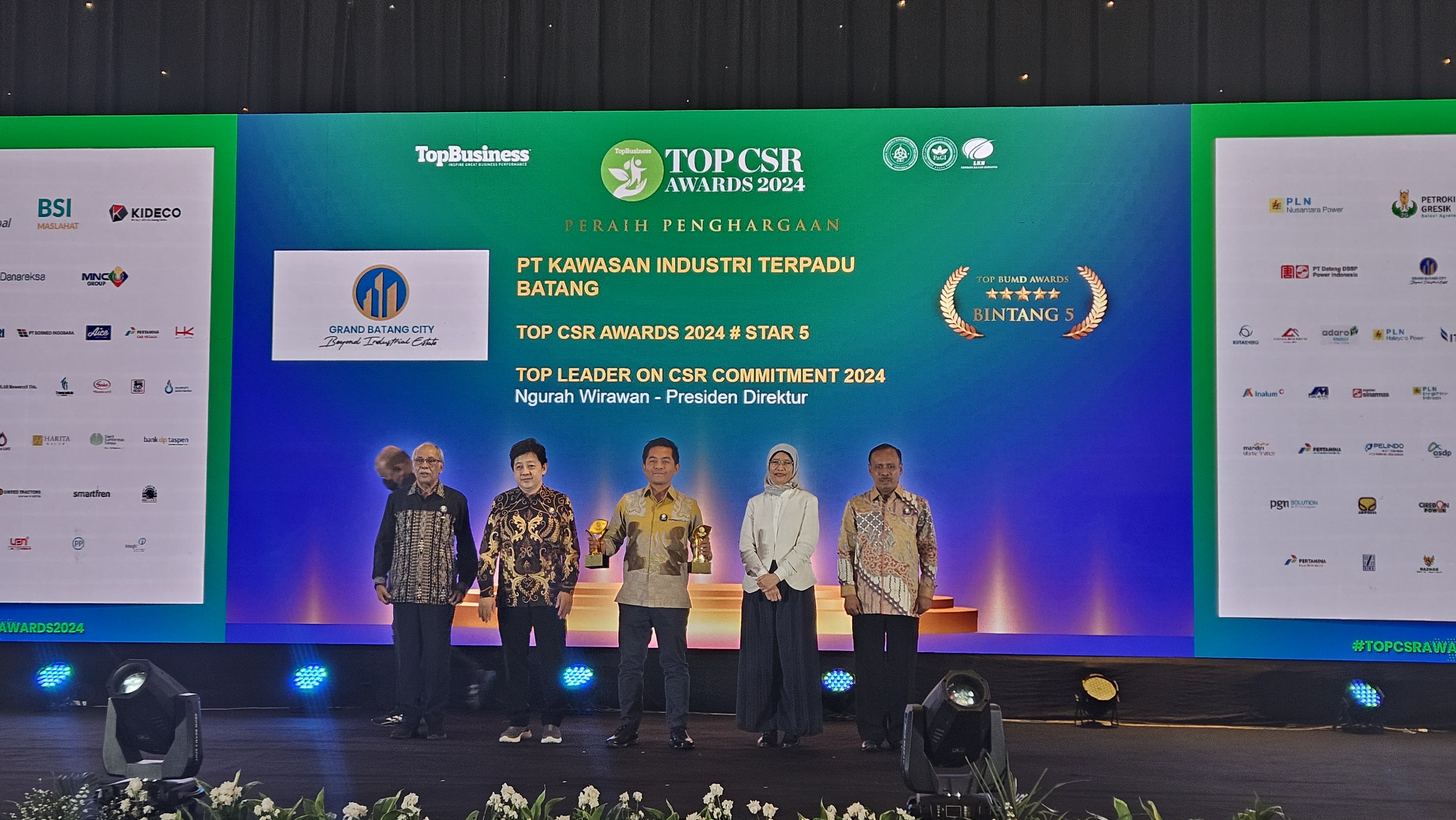 Hadirkan CSR Berdampak Nyata, PT Kawasan Industri Terpadu Batang Diganjar 2 Pengharagaan Top CSR Award