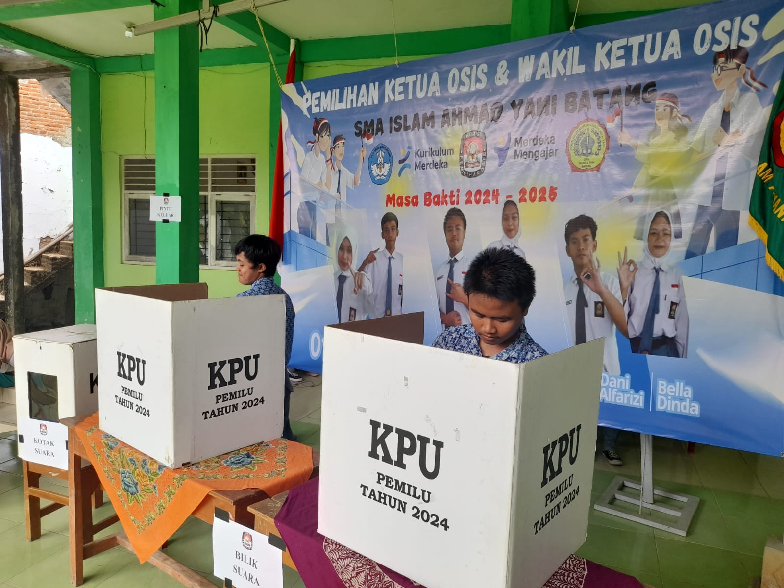 Diikuti 3 Kandidat Paslon, SMA Islam A Yani Batang Gelar Pilketos Ala Pemilu 