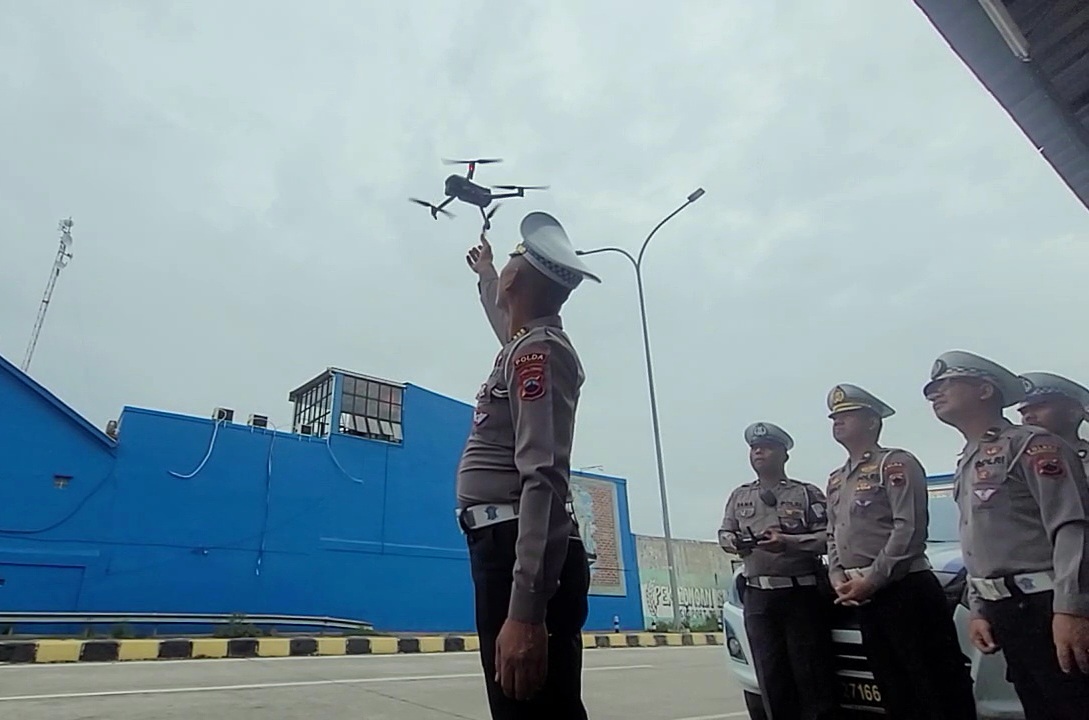 Ditlantas Polda Jateng dan Polres Pekalongan Kota Kembali Uji Coba ETLE Drone di Kota Pekalongan