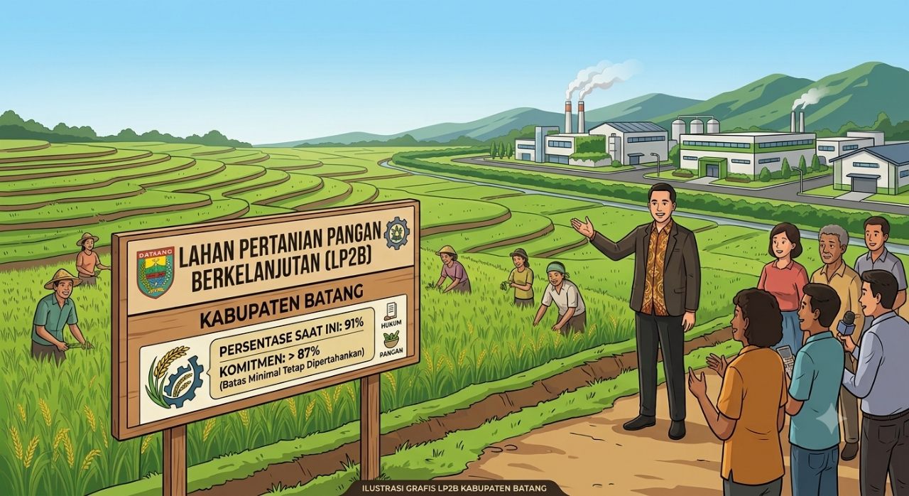 Bupati Batang Tegaskan LP2B Tetap Dipertahankan di Atas 87 Persen di Tengah Industrialisasi