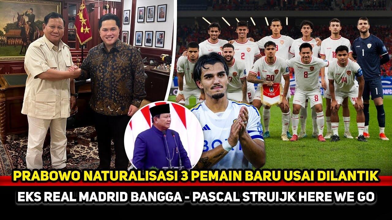 Presiden Prabowo Langsung Setujui 3 Pemain Naturalisasi Ini: Tekad Bawa Timnas Indonesia Mendunia