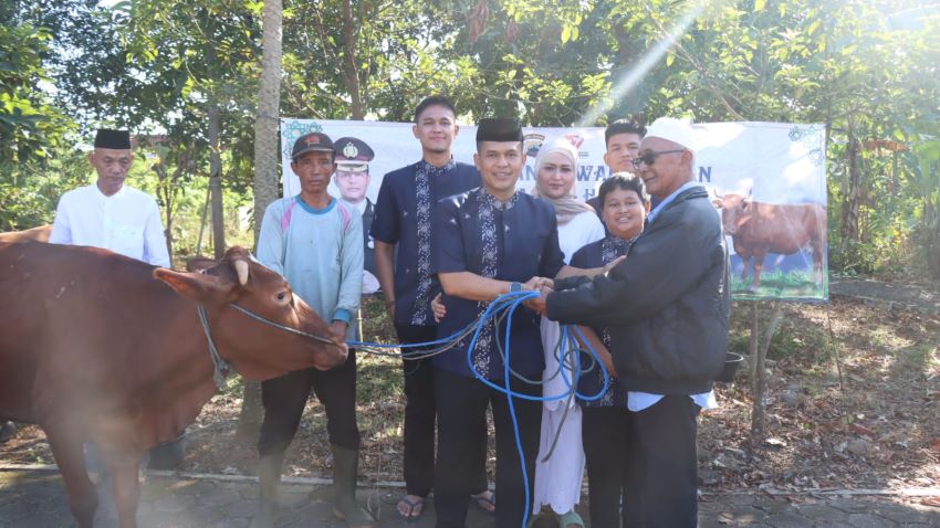 Polres Pekalongan Kurban Presisi dengan 7 Ekor Sapi