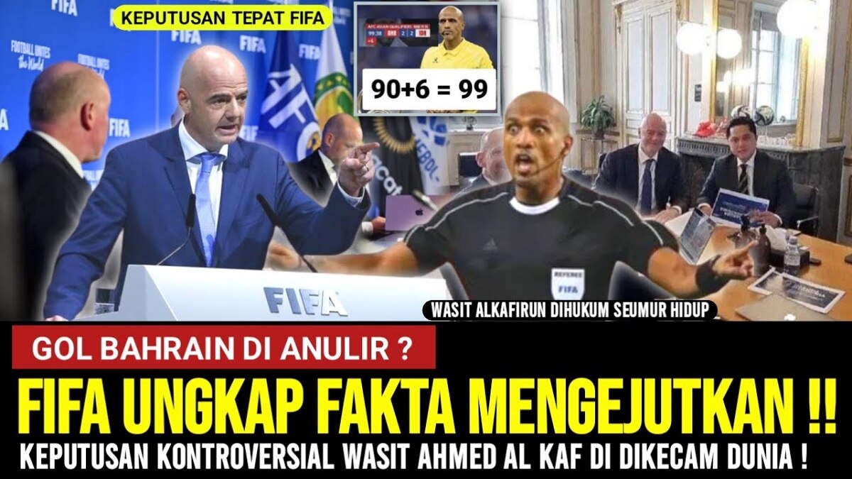 Gol Bahrain Dianulir? Keputusan Janggal Wasit Ahmed Al Kaf Disorot! FIFA Ungkap Fakta Mengejutkan!