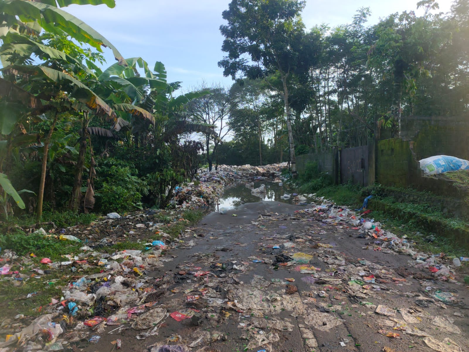 Viral di Medsos, Tumpukan Sampah di Sub TPA Desa Surjo Tutupi Jalan Provinsi, Diduga Ada Unsur Kesengajaan