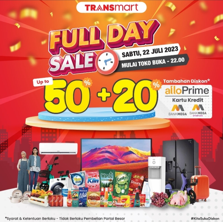 Banjir Promo! Transmart Full Day Sale Datang Kembali, Ada Sepeda Listrik Harga Sale