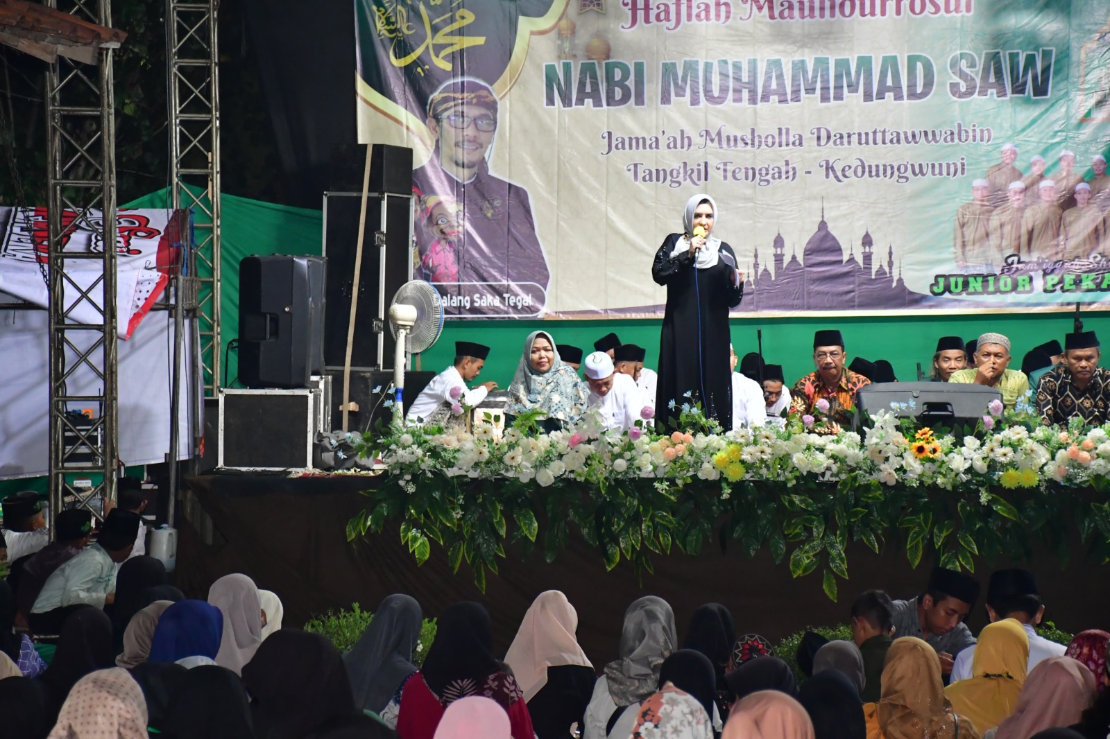 Bupati Pekalongan Fadia Arafiq Hadiri Peringatan Maulid Nabi Muhammad SAW di Desa Tangkil Tengah Kedungwuni