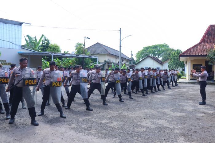 Latihan Kompi Dalmas Polres Pekalongan dengan Paradigma Baru, Pengamanan Unjuk Rasa Lebih Humanis