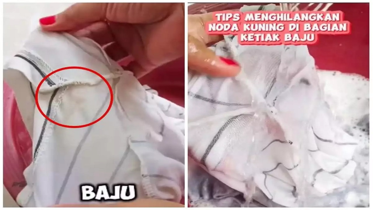 Cara Ampuh Hilangkan Noda Kuning di Ketiak Baju Tanpa Pemutih, Cuma Pakai 1 Bahan Dapur!