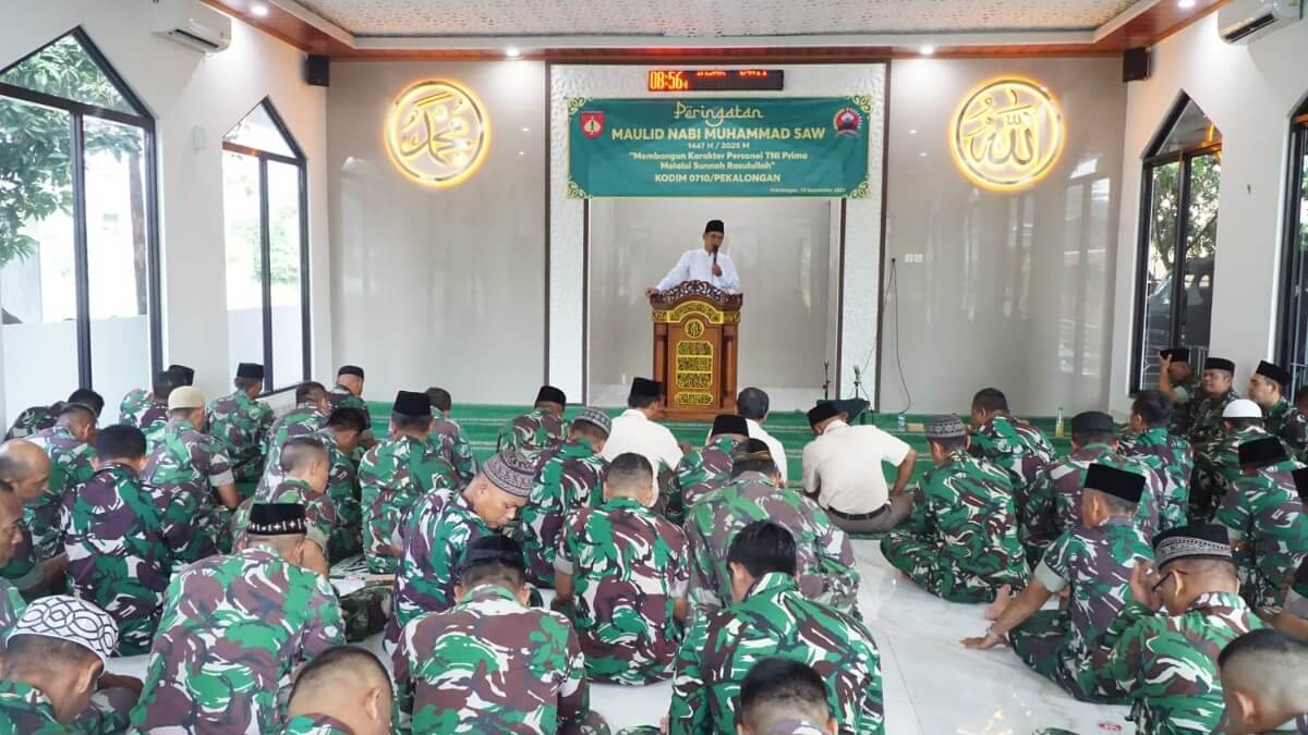 Kodim Pekalongan Peringati Maulid Nabi 1447 H, Teguhkan Karakter TNI Prima Lewat Keteladanan Rasul