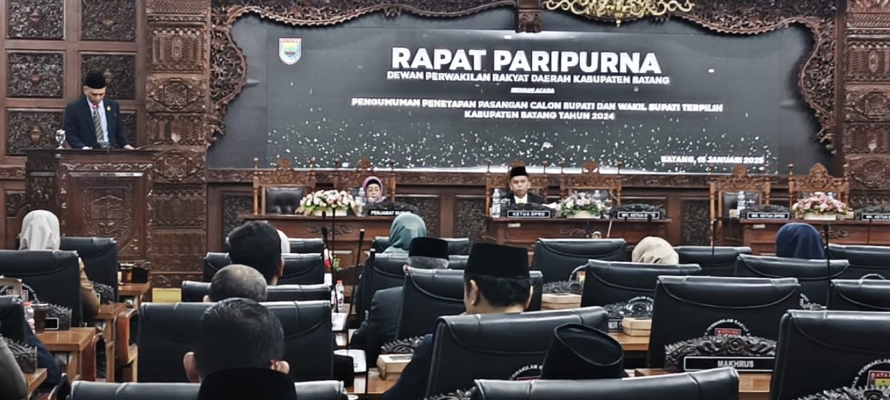 Rapat Paripurna Pengumuman Paslon Terpilih Pilkada Hanya Dihadiri 21 Anggota DPRD Kabupaten Batang 