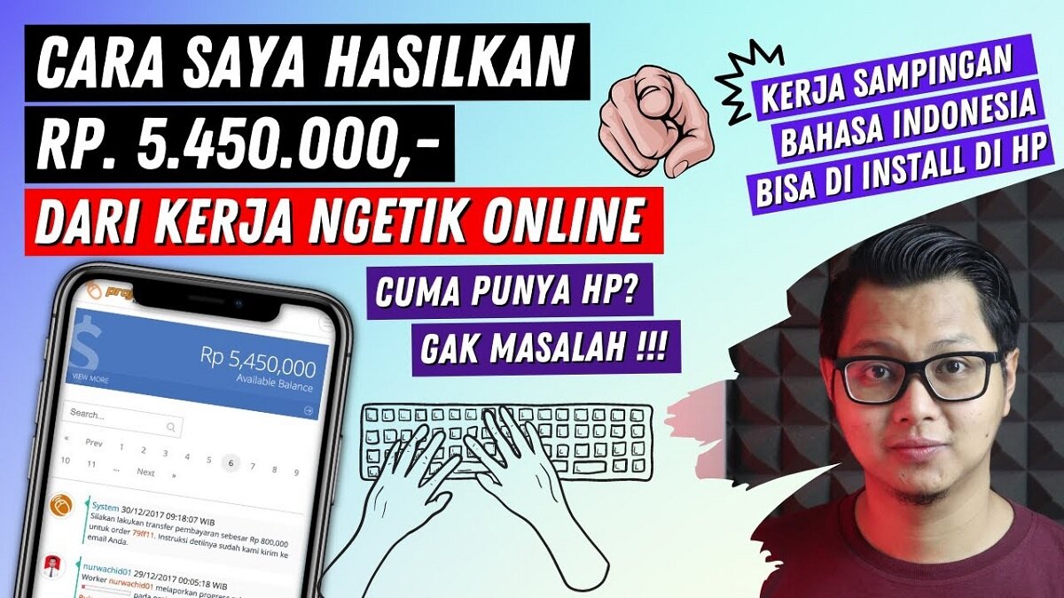 Cara Hasilkan Rp 5.450.000 dari Kerja Ngetik Online dengan HP, Begini Caranya!