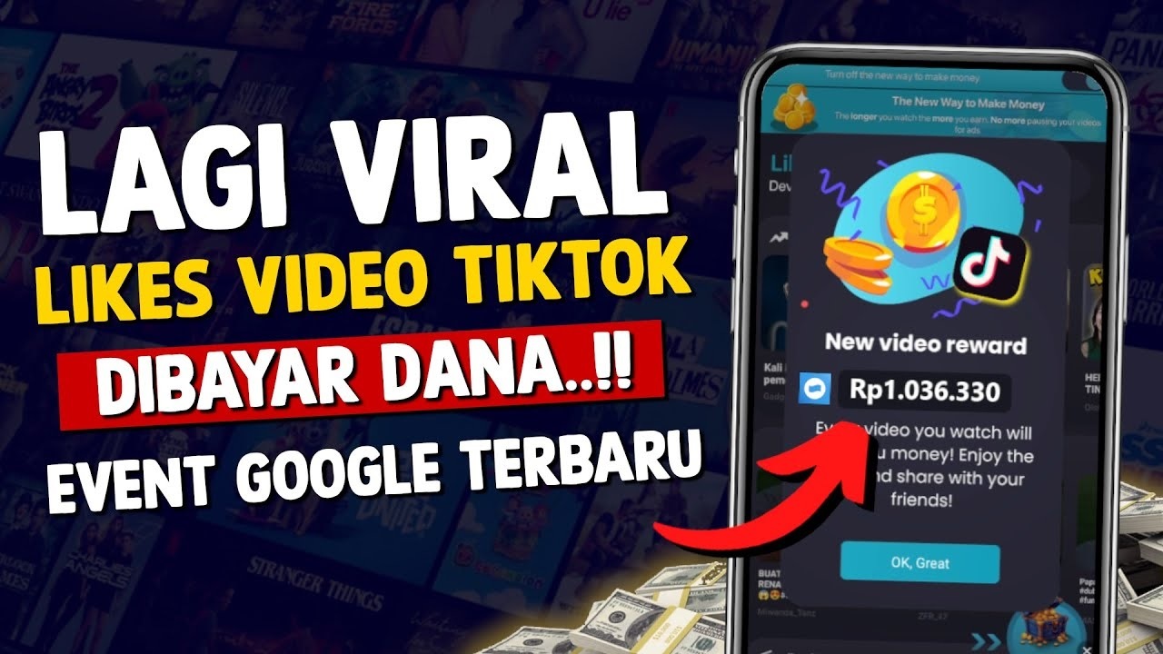 Saldo DANA Gratis! Cara Mudah Dapat Uang dari TikTok Hanya dengan Like dan Scroll Video